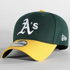 Tout neuf 😀 Casquette The League MLB Oakland Athletics 9 Forty Vert Jaune de New Era ❤️