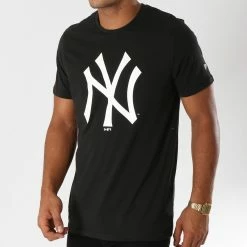 Tout neuf 👍 Tee 👕 Shirt Team Logo New York Yankees 11863697 Noir de New Era 😀