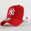 Meilleure affaire 😉 Casquette Trucker Clean New York Yankees 11588488 Rouge Blanc de New Era 🎁