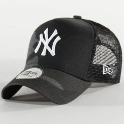 Remise ⌛ Casquette Trucker Essential A Frame 12285470 New York Yankees Noir Camouflage de New Era 🥰