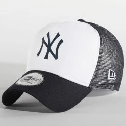 Nouveau 🧨 Casquette Trucker New York Yankees Team Colour Block 12380796 Blanc Noir de New Era 🤩