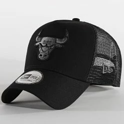 Bon marché 🔥 Casquette Trucker Bob Team 12523913 Chicago Bulls Noir de New Era 😀