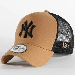 Grosses soldes 🤩 Casquette Trucker Essential AF New York Yankees 12589246 Camel Noir de New Era 😉