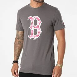 Coupon ⌛ Tee 👕 Shirt MLB Camo Boston Red Sox 12720169 Gris Anthracite de New Era 🎉