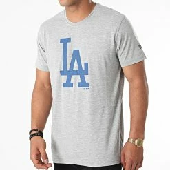 Acheter 🧨 Tee 👚 Shirt Los Angeles Dodgers 11204002 Gris Chiné de New Era 🔥