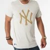 Bon marché 🔔 Tee 👚 Shirt Team Logo New York Yankees 12033497 Beige de New Era ✔️