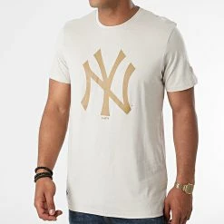 Bon marché 🔔 Tee 👚 Shirt Team Logo New York Yankees 12033497 Beige de New Era ✔️ -New Era Soldes 2022 new era 269322 12033497 20210611T151906 03