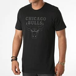 Acheter 🎁 Tee 👚 Shirt Team Logo Chicago Bulls 11546155 Noir de New Era ⌛