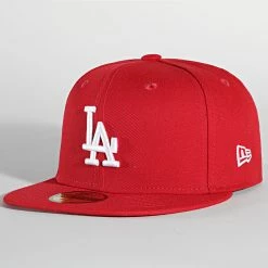 Meilleure vente 🤩 Casquette Fitted 59Fifty MLB Basic 10047498 Los Angeles Dodgers Rouge de New Era 🛒