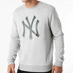 Remise ✔️ Sweat Crewneck Team Logo New York Yankees 11863704 Gris Chiné de New Era 🤩