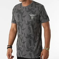 Budget 🛒 Tee 👕 Shirt Chicago Bulls 12827268 Gris Anthracite de New Era 🎁