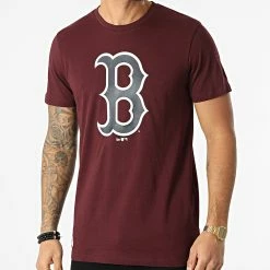 Grosses soldes ✨ Tee 👕 Shirt Boston Red Sox 12869862 Bordeaux de New Era 🌟