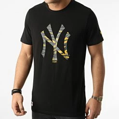 Meilleur prix 🤩 Tee 👚 Shirt MLB Seasonal Infill New York Yankees 12869855 Noir de New Era ⌛