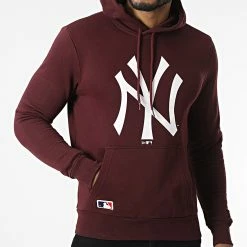 Tout neuf 🥰 Sweat Capuche Seasonal Team Logo New York Yankees Bordeaux de New Era 😉