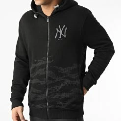 Meilleure affaire ⌛ Sweat Capuche Zippé Reflect Camo New York Yankees 12553254 Noir Réfléchissant de New Era ✔️