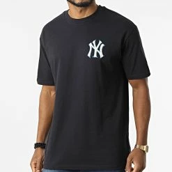 Meilleure affaire 🤩 Tee 👕 Shirt Heritage Patch Oversized New York Yankees 12893152 Noir de New Era 🔔