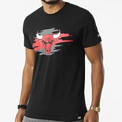 Meilleure vente 🧨 Tee 👕 Shirt Tear Logo Chicago Bulls 12893084 Noir de New Era ✨