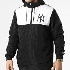Grosses soldes 🛒 Coupe-vent Capuche MLB Colorblock New York Yankees 12893158 Noir de New Era ⌛