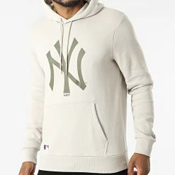 Meilleur prix 👏 Sweat Capuche MLB Seasonal Team New York Yankees Beige de New Era 😀