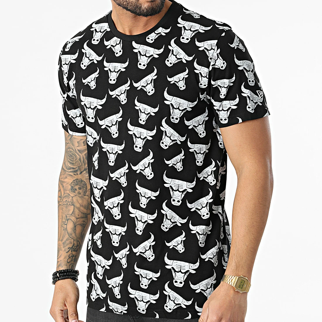 De gros 👍 Tee 👕 Shirt Distressed Logo Chicago Bulls 12893176 Noir de New Era 🔔 1 De gros 👍 Tee 👕 Shirt Distressed Logo Chicago Bulls 12893176 Noir de New Era 🔔