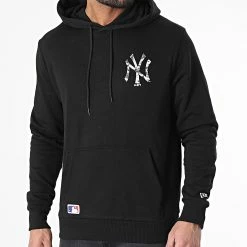 Le moins cher ❤️ Sweat Capuche Infill New York Yankees 12893136 Noir de New Era 🛒