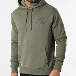 Tout neuf ❤️ Sweat Capuche Infill New York Yankees 12893140 Vert Kaki de New Era 🎁