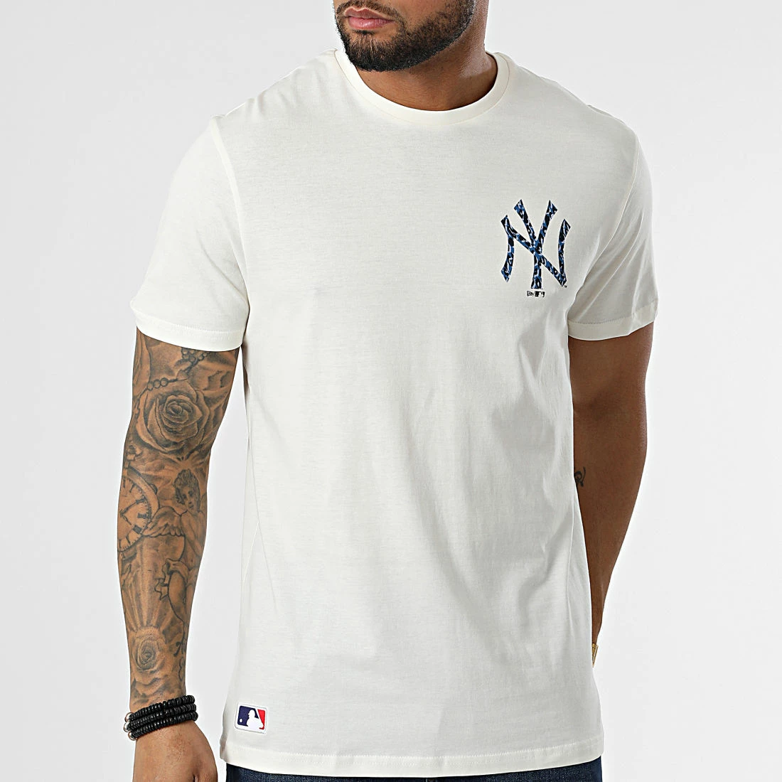 Grosses soldes ❤️ Tee 👚 Shirt Infill New York Yankees 12893122 Blanc Cassé de New Era 🔔 3 Grosses soldes ❤️ Tee 👚 Shirt Infill New York Yankees 12893122 Blanc Cassé de New Era 🔔 – Image 3