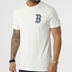 Vente flash ❤️ Tee 👕 Shirt Infill Boston Red Sox 12893125 Beige Clair de New Era 🥰