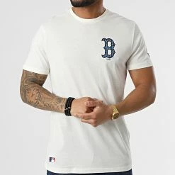 Vente flash ❤️ Tee 👕 Shirt Infill Boston Red Sox 12893125 Beige Clair de New Era 🥰 -New Era Soldes 2022 new era 305112 12893125 20220224T134019 03