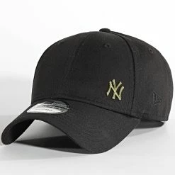 Vente flash ❤️ Casquette 9Forty Flawless New York Yankees Noir Doré de New Era ⌛