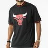 Promo 🔔 Tee 👚 Shirt Oversize NBA Mesh Team Logo Chicago Bulls 13083910 Noir de New Era 🛒