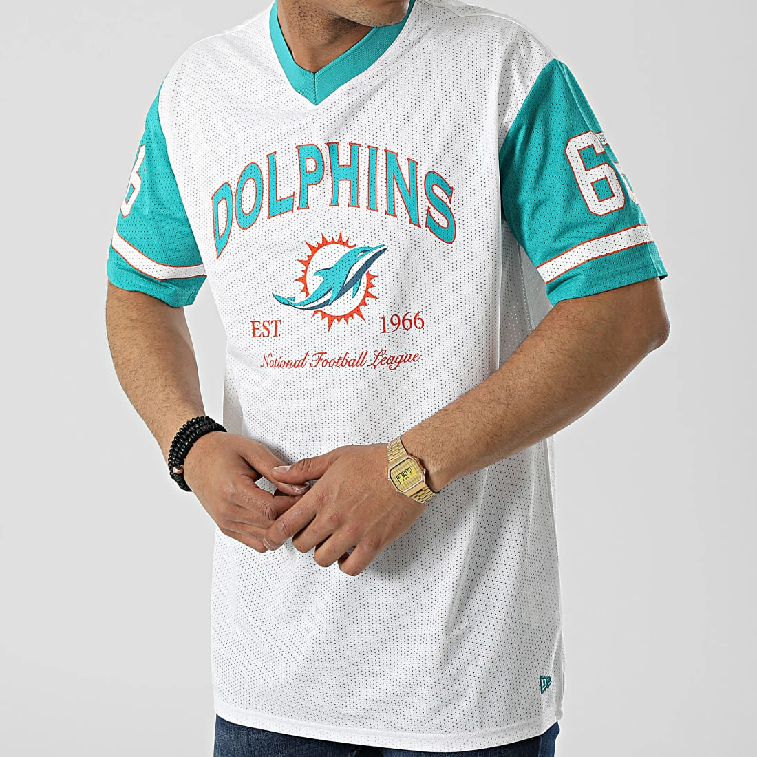 Tout neuf ⭐ Tee 👕 Shirt Col V Las Vegas Raiders 13116156 Blanc de New Era ✨ 3 Tout neuf ⭐ Tee 👕 Shirt Col V Las Vegas Raiders 13116156 Blanc de New Era ✨ – Image 3