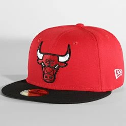 Acheter 🎉 Casquette Fitted 59Fifty Basic Chicago Bulls Rouge de New Era 👏