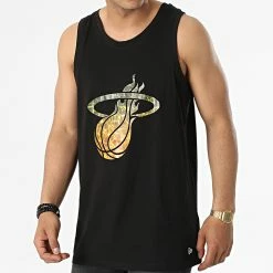 Vente flash ❤️ Débardeur NBA Miami Heat 13083893 Noir de New Era 💯