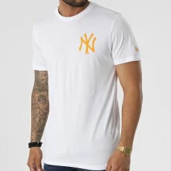 Remise 🌟 Tee 👚 Shirt New York Yankees 13083954 Blanc de New Era ❤️