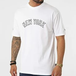 Budget 👏 Tee 👕 Shirt New York Yankees 13083844 Blanc de New Era ✔️
