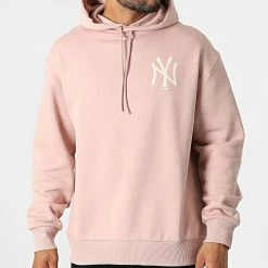 Vente flash 👏 Sweat Capuche Oversize Large MLB League Essential New York Yankees 13113870 Rose de New Era ✔️
