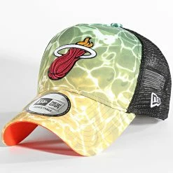 Meilleur prix 💯 Casquette Trucker 🌞 Summer City Miami Heat Vert de New Era 🌟