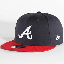 Tout neuf 🛒 Casquette Snapback 9Fifty OTC Atlanta Braves Bleu Marine de New Era ❤️