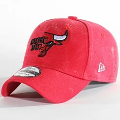 Vente flash 🌟 Casquette 9Forty Washed Pack Chicago Bulls Rouge de New Era ❤️