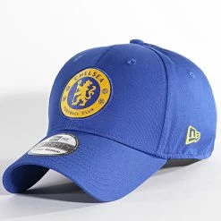 Tout neuf 🧨 Casquette Fitted 39Thirty Contrast Chelsea FC Bleu Roi de New Era 🛒