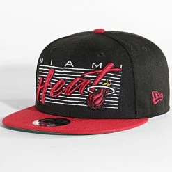 Sortie ✨ Casquette Snapback 9Fifty Team Wordmark Miami Heat Noir de New Era ⌛