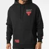 Meilleur prix 🎁 Sweat Capuche Oversize Large Half Logo Chicago Bulls 60284623 Noir de New Era 👍
