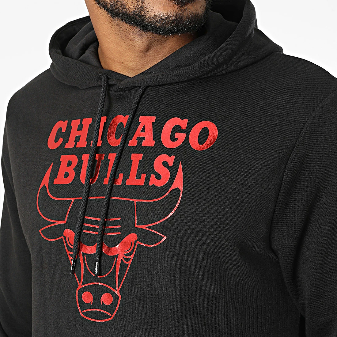 Meilleure vente 👍 Sweat Capuche Chicago Bulls 60284704 Noir de New Era 💯 2 Meilleure vente 👍 Sweat Capuche Chicago Bulls 60284704 Noir de New Era 💯 – Image 2