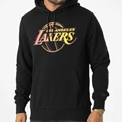 Remise ❤️ Sweat Capuche Los Angeles Lakers 60284693 Noir de New Era 🔔