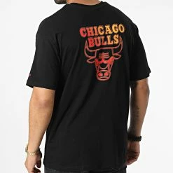 Sortie ❤️ Tee 👕 Shirt Chicago Bulls 60284682 Noir de New Era 💯