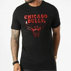 Nouveau ✨ Tee 👕 Shirt Chicago Bulls 60284681 Noir de New Era 👍