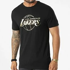 Remise 😉 Tee 👚 Shirt Los Angeles Lakers 60284695 Noir Doré de New Era 👍 -New Era Soldes 2022 new era 332499 60284695 20220817T161043 03