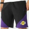 Meilleure vente 🎁 Short Jogging Los Angeles Lakers 60284721 Noir Violet de New Era 👍