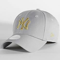 Meilleure affaire 💯 Casquette Femme 9Forty Metallic Logo New York Yankees Gris de New Era 🎁